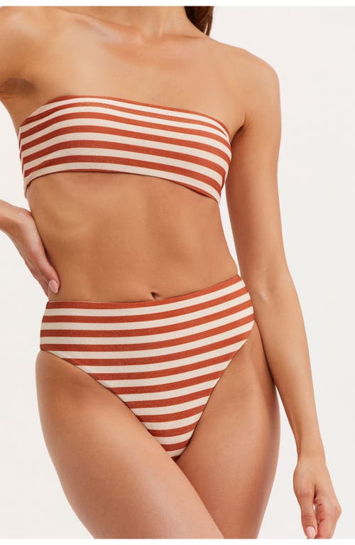 Au Naturel By Gottex Endless Summer Emma Bandeau Swim Top In Ter/ivo