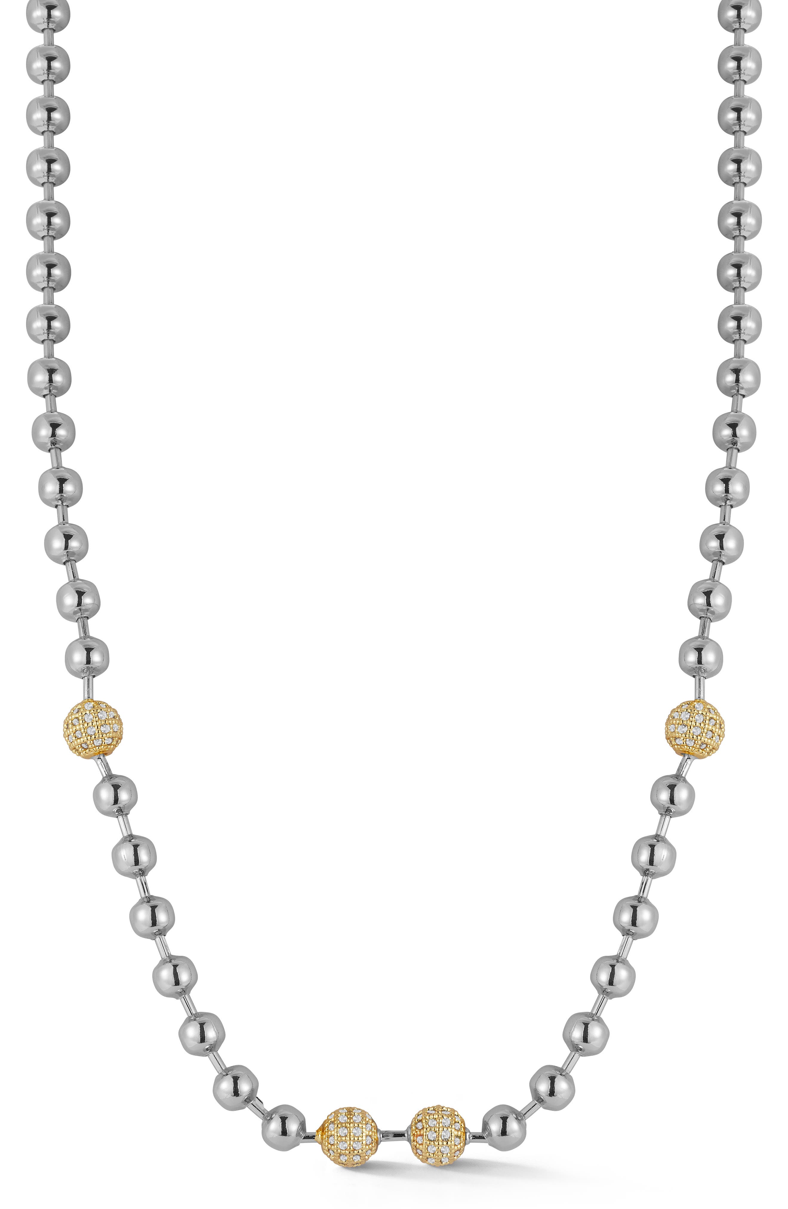 GLAZE JEWELRY Pavè Ball Chain Necklace