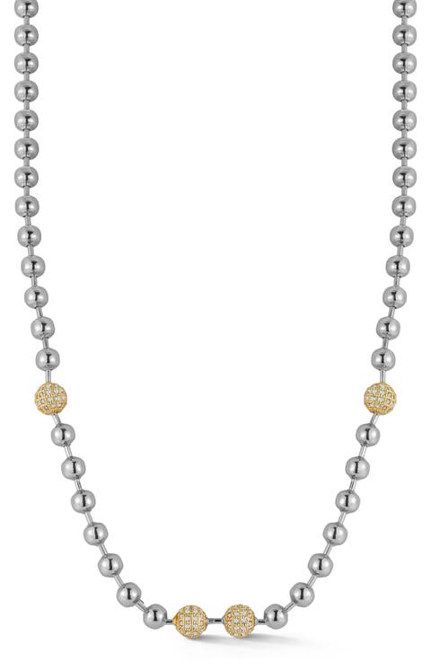 Pavè Ball Chain Necklace