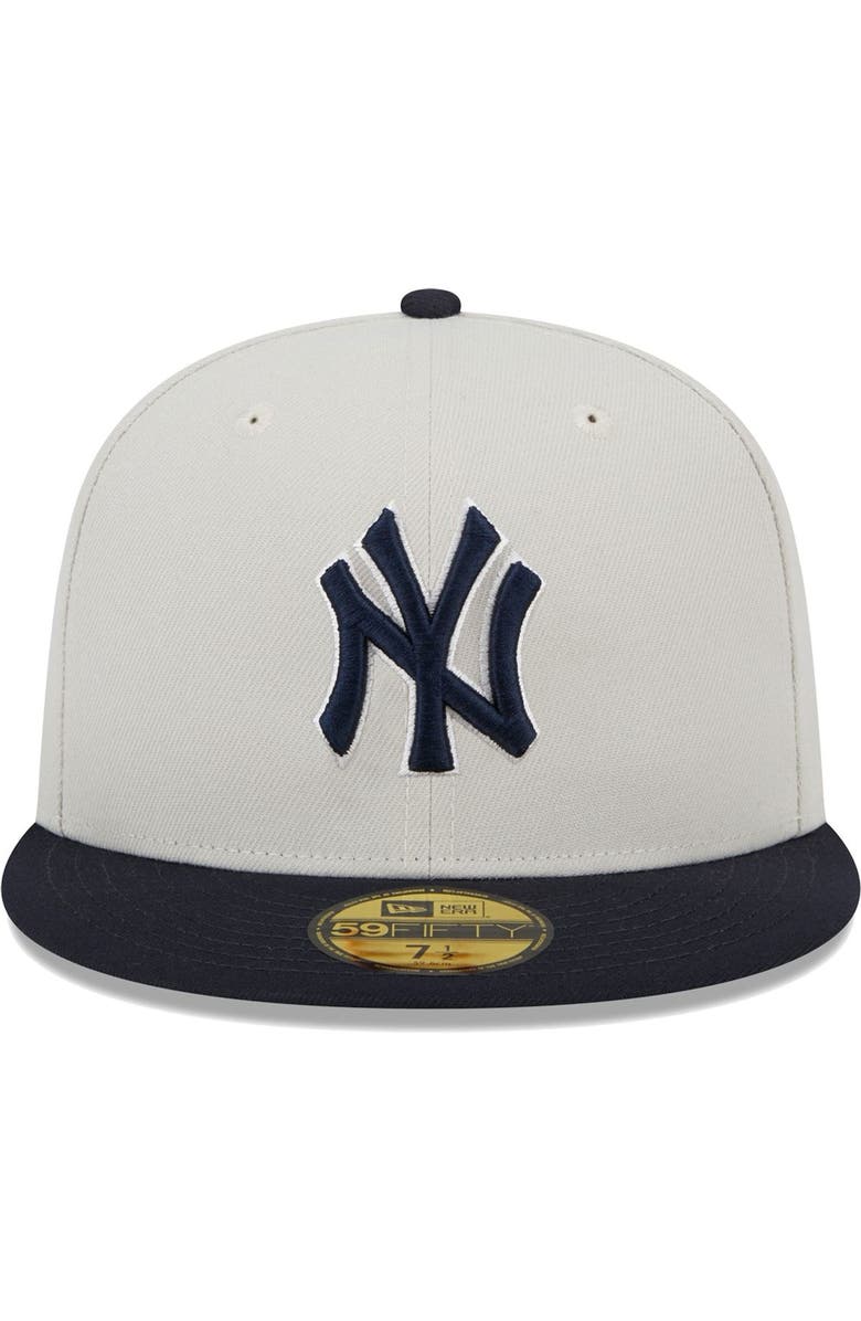 New Era Men's New Era Gray/Navy New York Yankees World Class Back Patch 59FIFTY Fitted Hat, Alternate, color, Gray