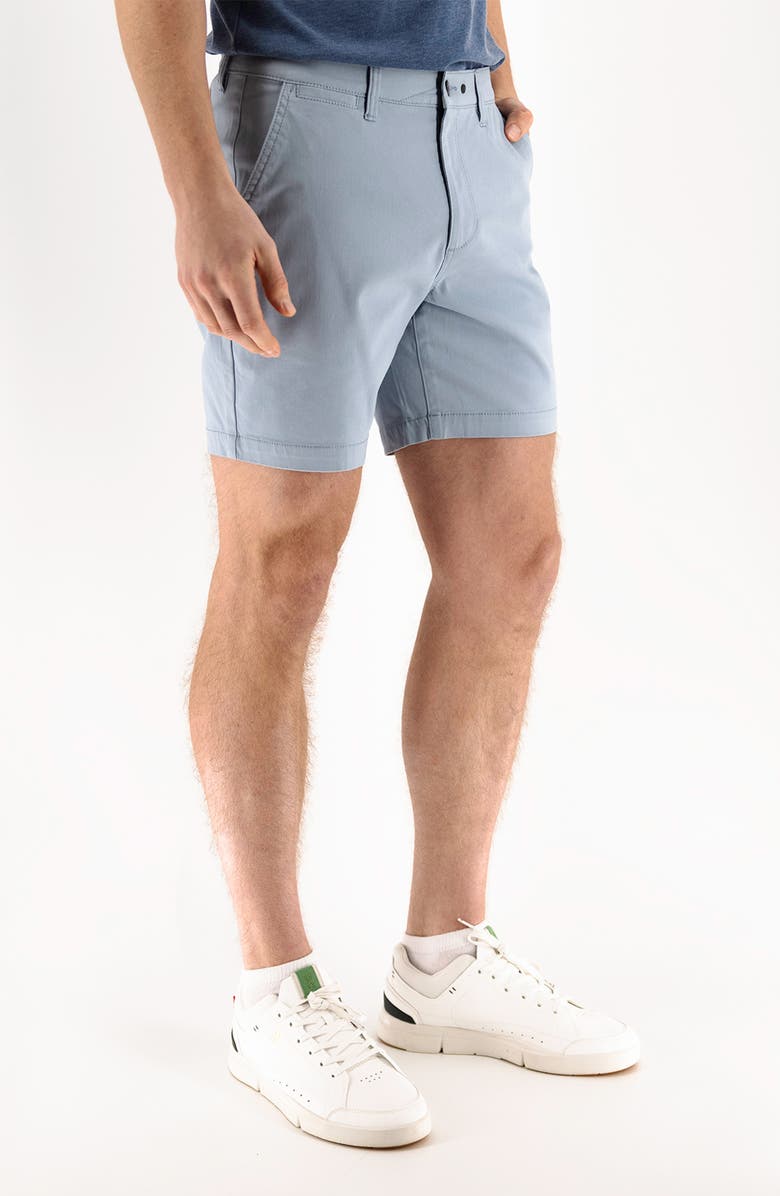 Devil-Dog Dungarees 7-Inch Performance Stretch Chino Shorts, Alternate, color, Dusty Blue