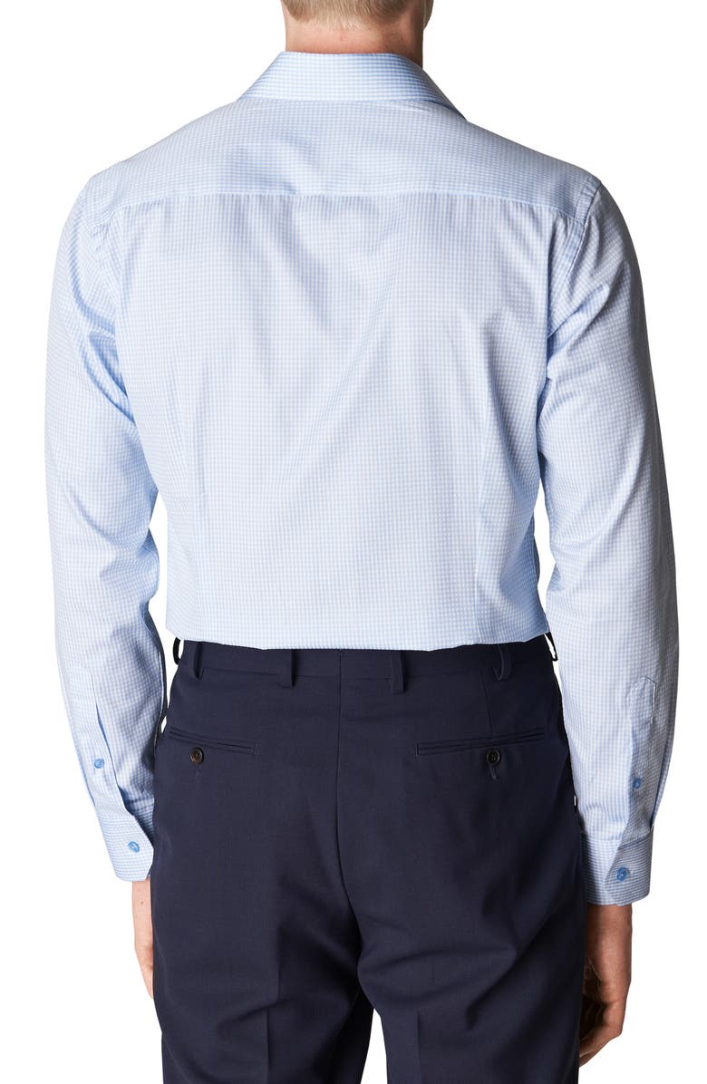 Eton Contemporary Fit Check Dress Shirt, Alternate, color, Light/ Pastel Blue