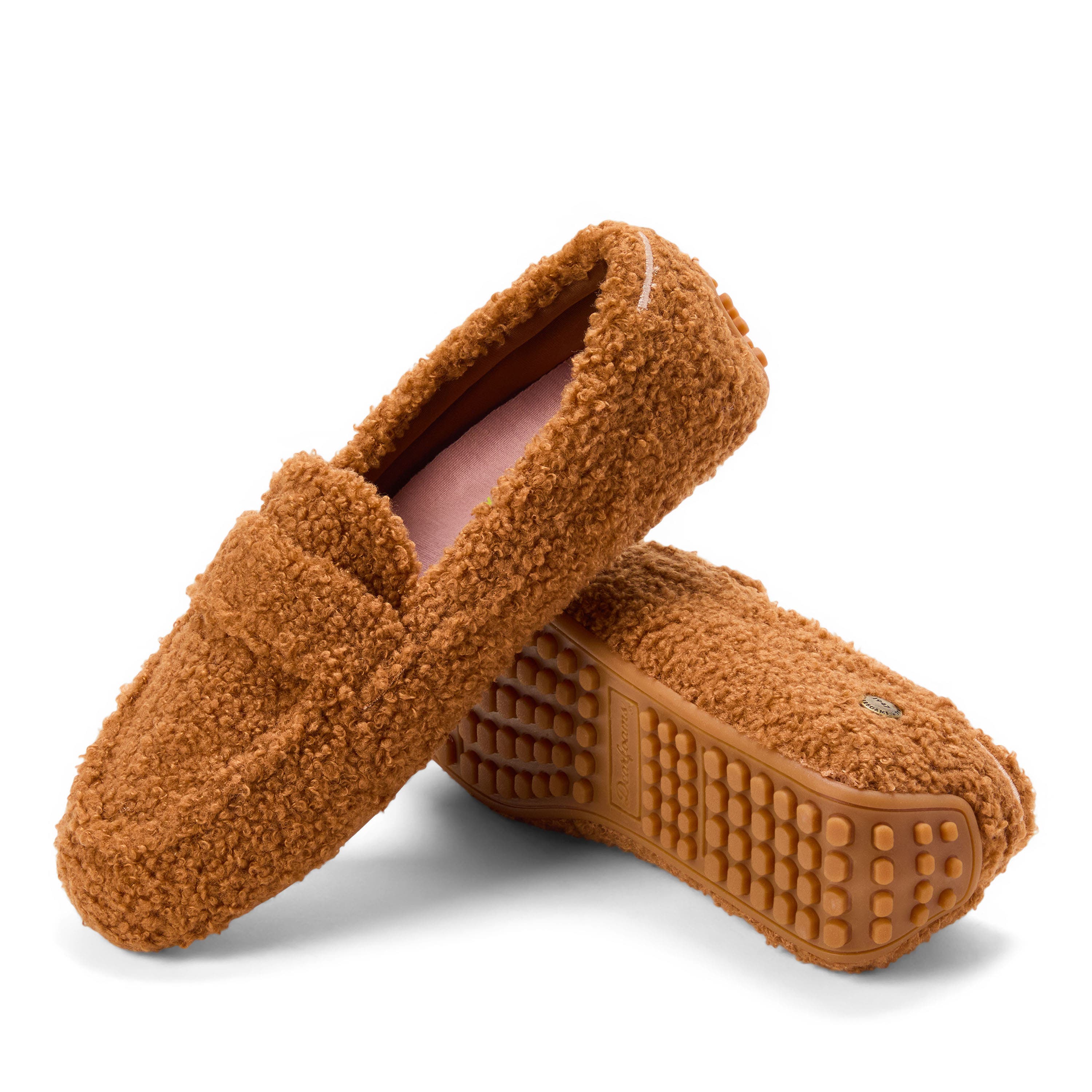 DEARFOAMS Hazel Teddy Loafer, Alternate, color, Whiskey