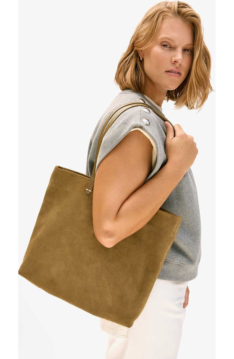 Clare V. Bande Suede Tote, Alternate, color,