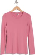 Nordstrom Crewneck Long Sleeve Pima Cotton T-Shirt