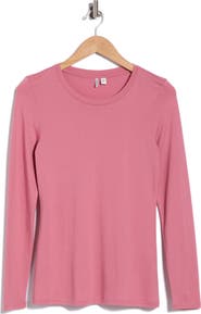 Nordstrom Crewneck Long Sleeve Pima Cotton T-Shirt