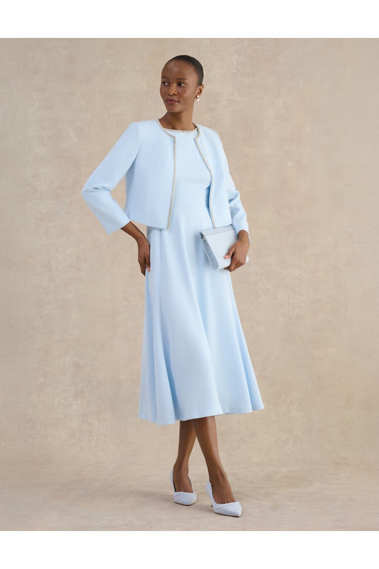 Beatrix Embellished Midi Dress, Alternate, color, Pale Blue