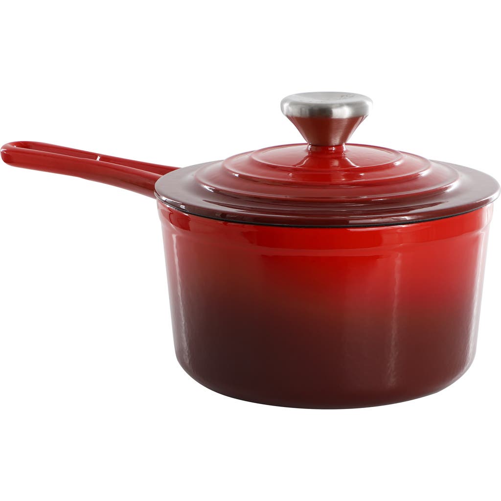 Megachef 2 Quart Enameled Cast Iron Sauce Pan In Multi