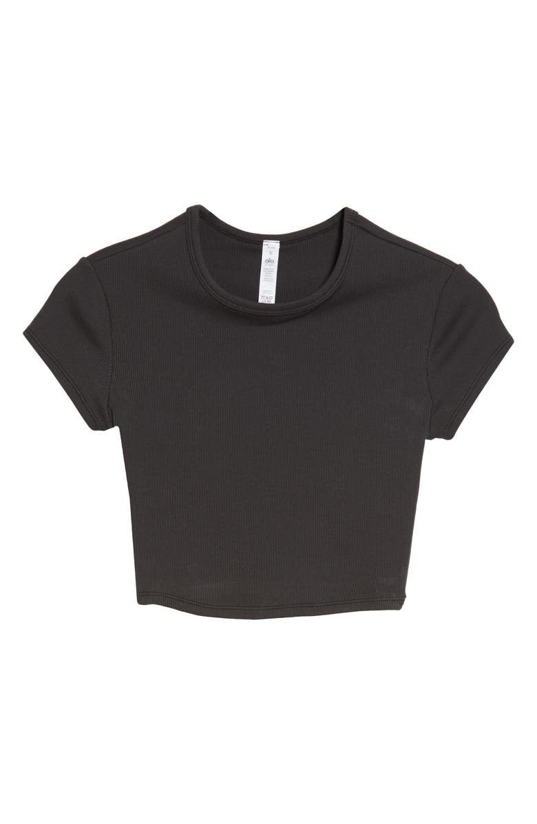 Alo Rib Crop Top, Alternate, color, 
