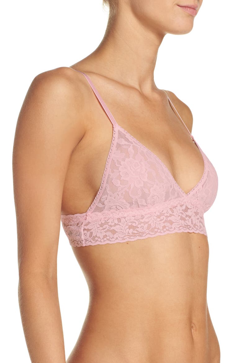 Signature Lace Padded Bralette, Alternate, color, BLISS PINK