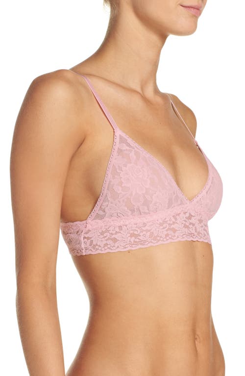 Hanky Panky Signature Lace Padded Triangle Bralette In Pink