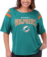 G-III 4HER BY CARL BANKS Women's G-III 4Her by Carl Banks Aqua Miami Dolphins Plus Size Linebacker T-Shirt