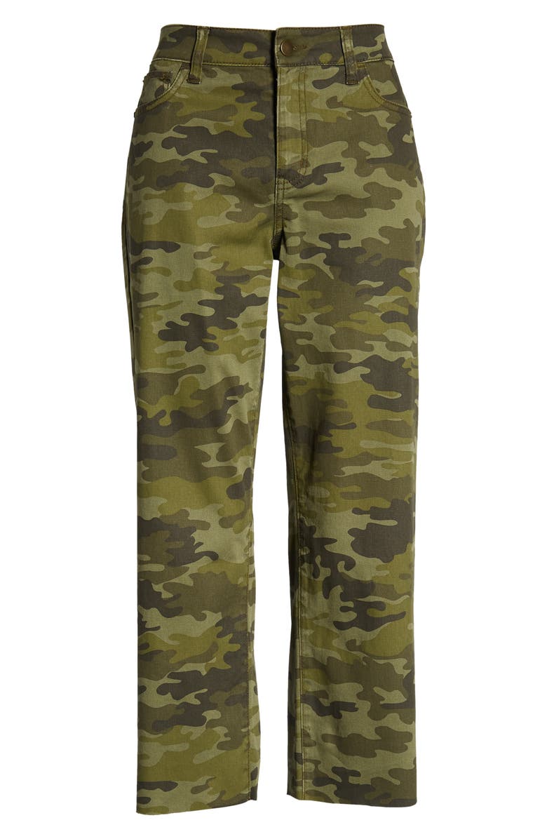 Tinsel Camouflage Wide Leg Crop Pants, Alternate, color, 