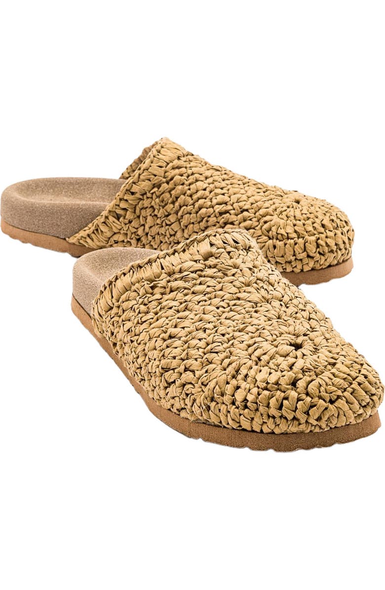 Prologue Shoes LOOP Woven Slide Sandal, Main, color, Light Beige Faux Leather
