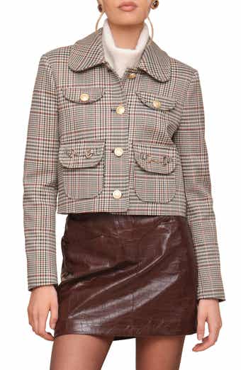 Check Plaid Crop Jacket