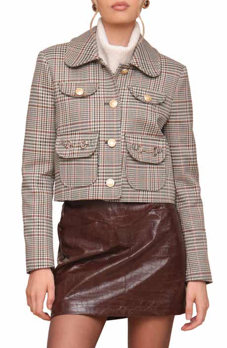 Check Plaid Crop Jacket