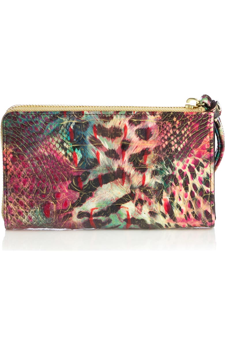 Brahmin Corie Animal Print Croc Embossed Leather Wallet, Alternate, color,