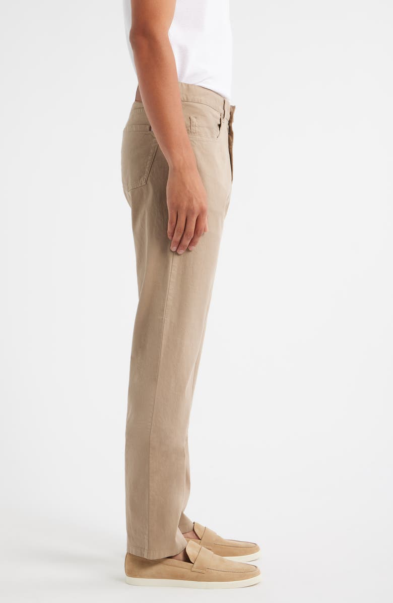Canali Regular Fit 5-Pocket Cotton Stretch Twill Pants, Alternate, color, Neutral Brown