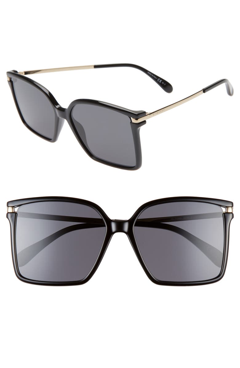 Givenchy 57mm Square Sunglasses, Main, color,