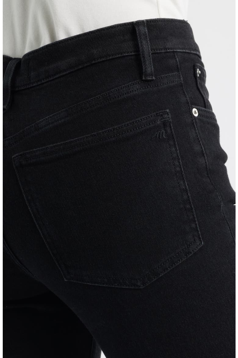 The Stretch Flare Crop Jeans, Alternate, color, BLACK RINSE WASH