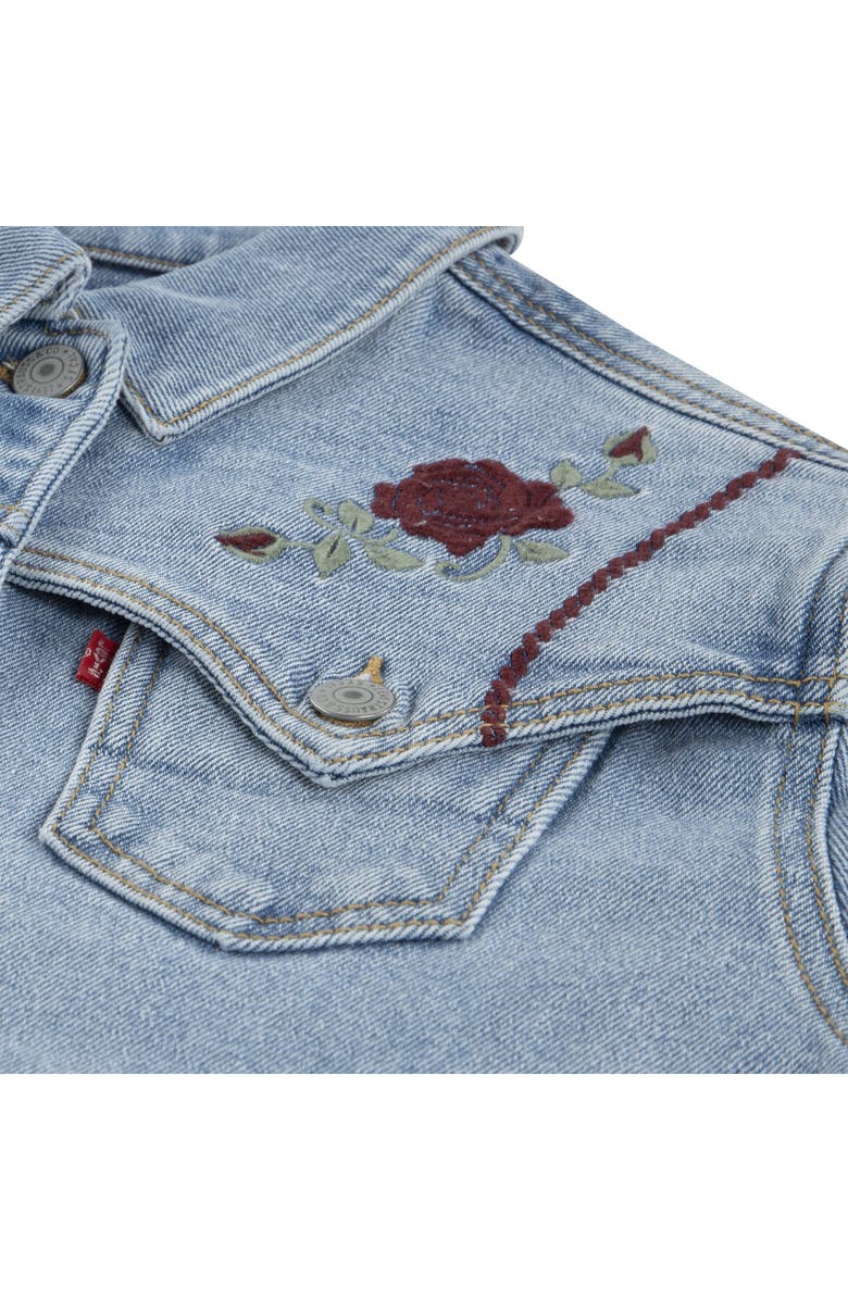 Levi's<sup>®</sup> Kids' Oversize Western Denim Trucker Jacket, Alternate, color, 