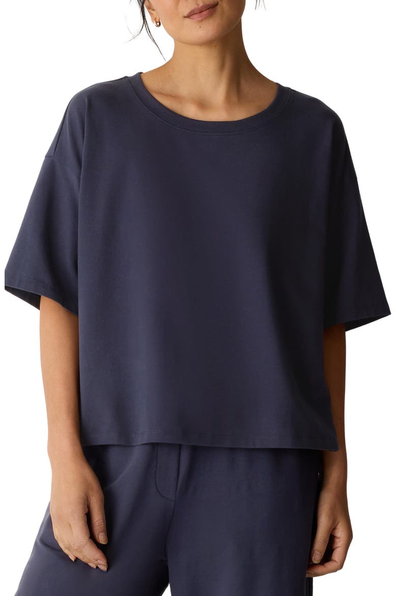 Boxy Crewneck T-Shirt, Main, color, INK