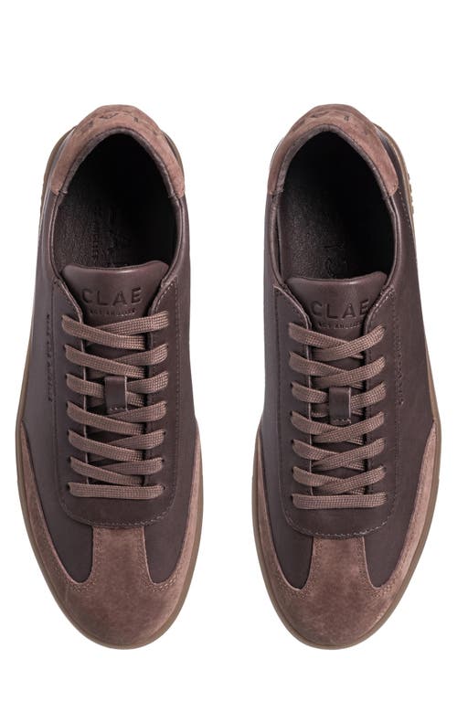 Clae Deane Low Top Leather Sneaker In Brown