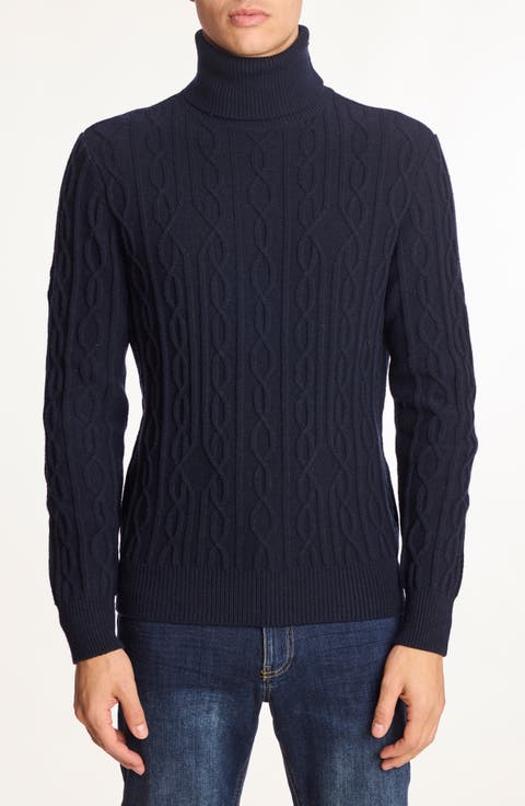 Cable Stitch Turtleneck Sweater