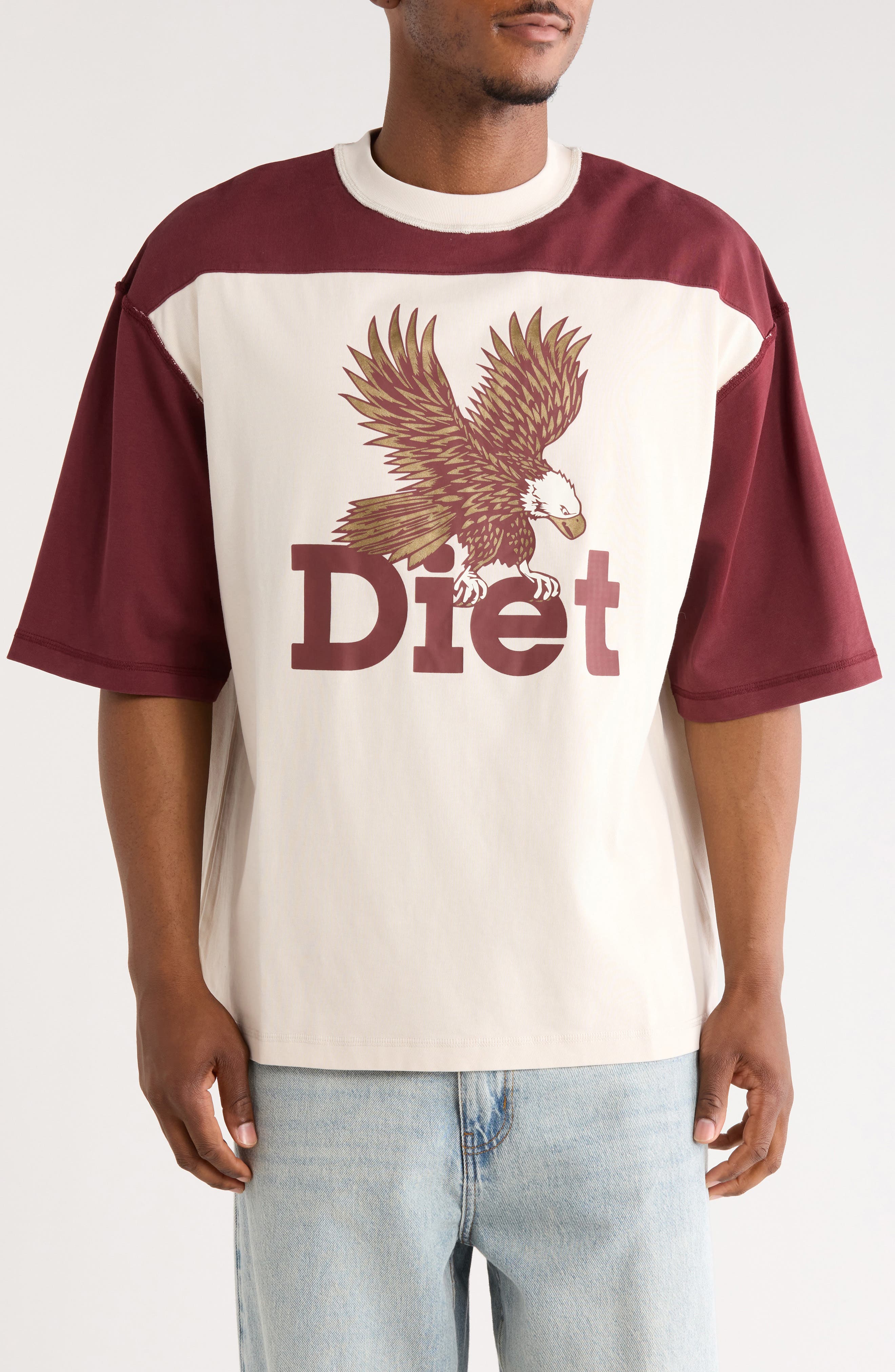 DIET STARTS MONDAY Eagle Yoke Graphic T-Shirt