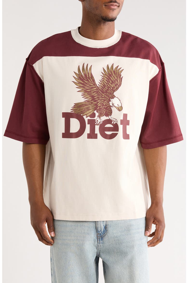 Eagle Yoke Graphic T-Shirt, Main, color, MAROON/ ANTIQUE WHITE