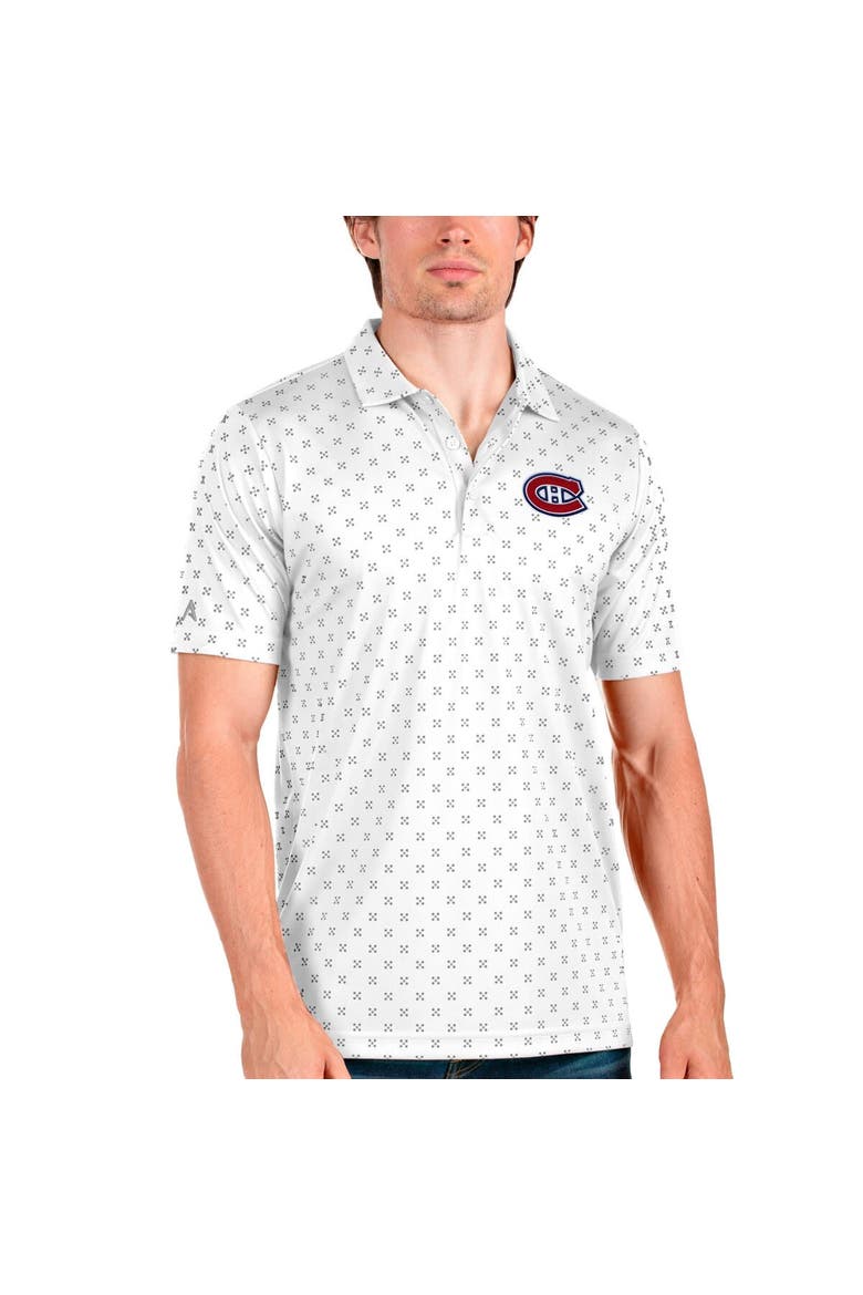Men's Antigua White Montreal Canadiens Spark Polo, Main, color, White