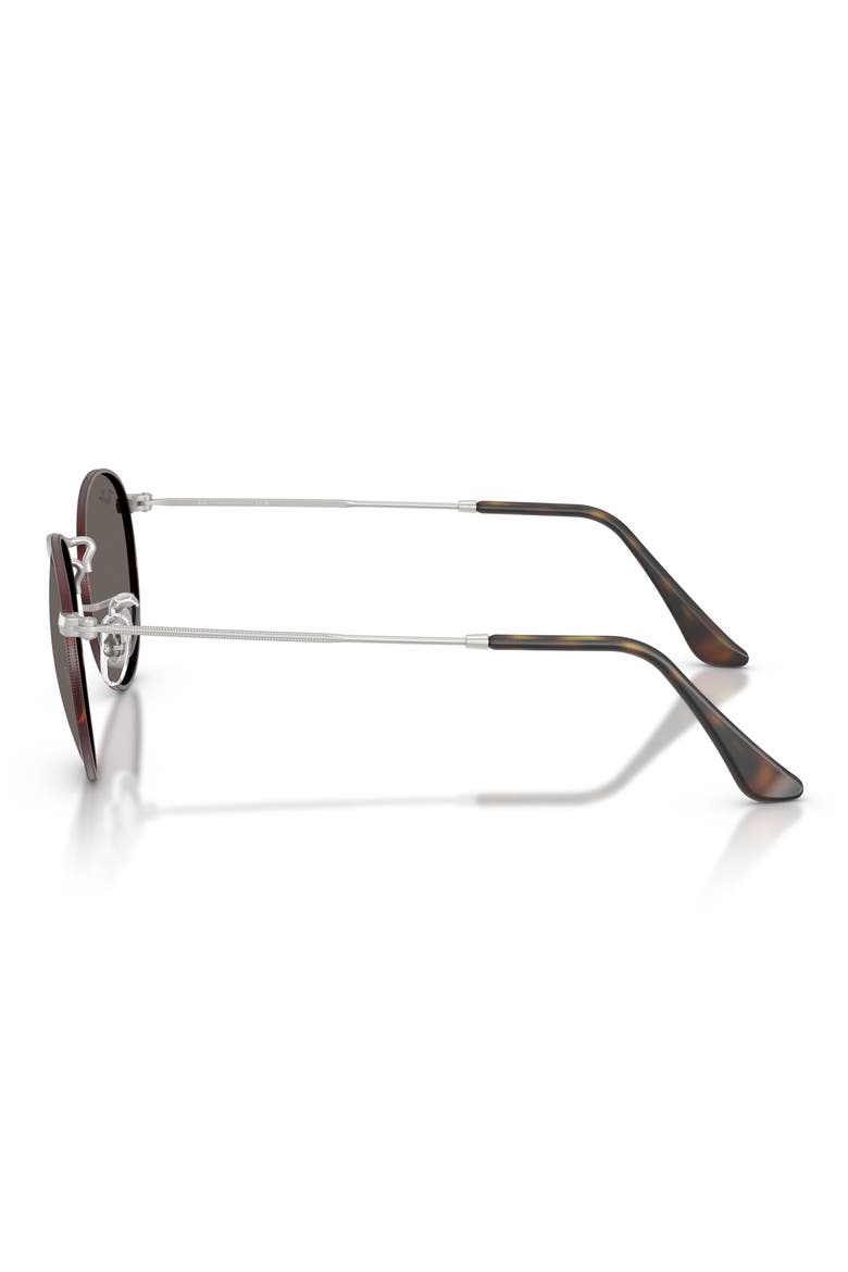 Icons 53mm Retro Sunglasses, Alternate, color, MATTE HAVANA ON MATTE SILVER