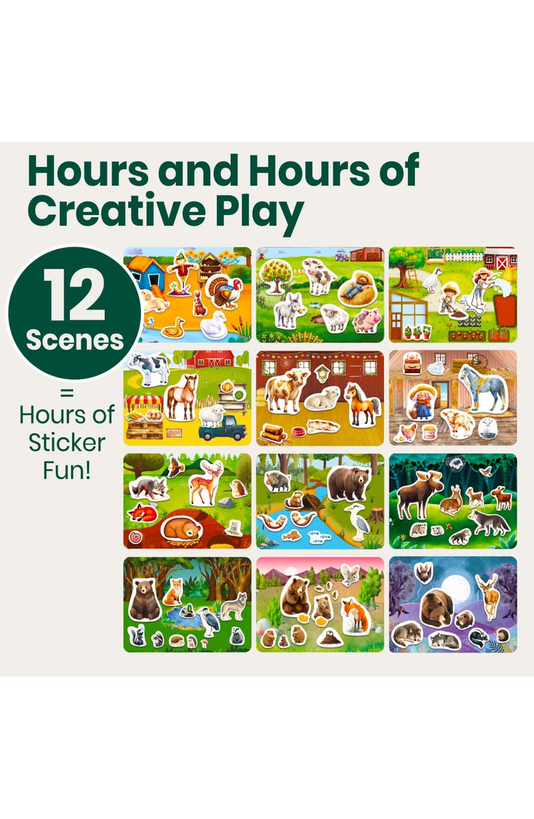 Quokka Kids Sticker Activity Books, Alternate, color, Farm & Forest