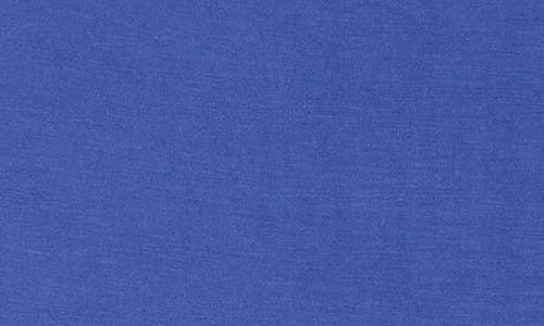 T Tahari Ruched Mock Neck Top In Blue