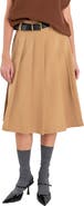 English Factory Pleated Midi Skirt