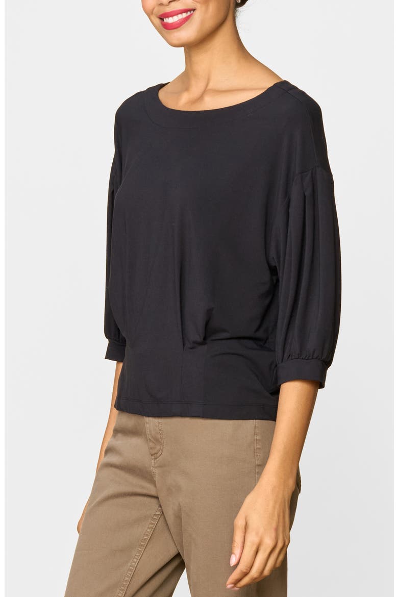 Legendary Pleated Top, Alternate, color, BLACK