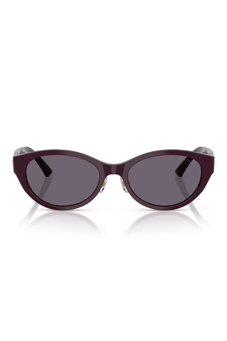 55mm Oval Sunglasses, Main, color, PRUNE / VIOLET