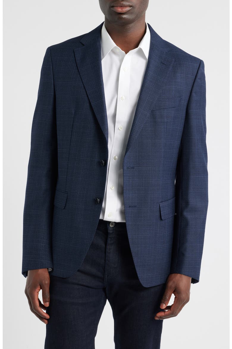 Hutson Crosshatch Virgin Wool Sport Coat, Main, color, OPEN BLUE