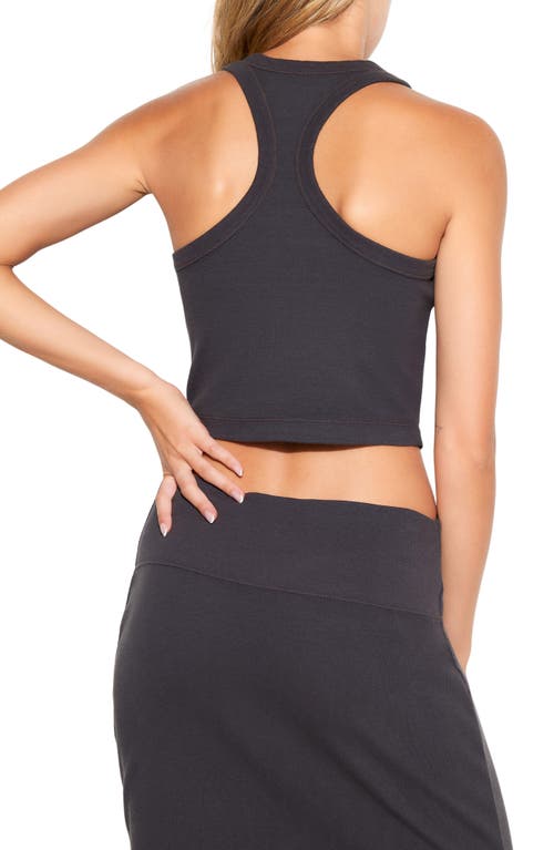 Spiritual Gangster Moss Rib Knit Tank In Black