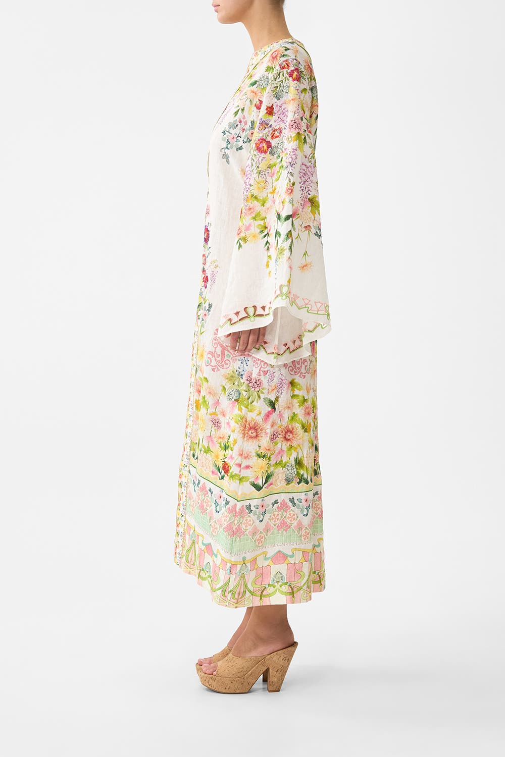 Deep V Neck Hardware Kaftan - image 2