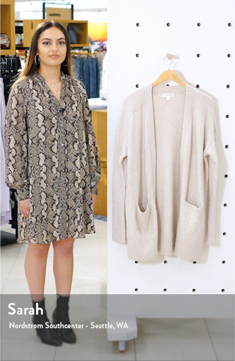 Throw-On Cotton & Wool Blend Cardigan, sales video thumbnail