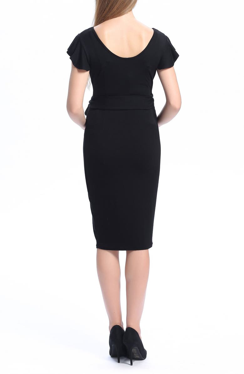 Kimi and Kai Lucile Ruffle Sleeve Maternity Dress, Alternate, color,