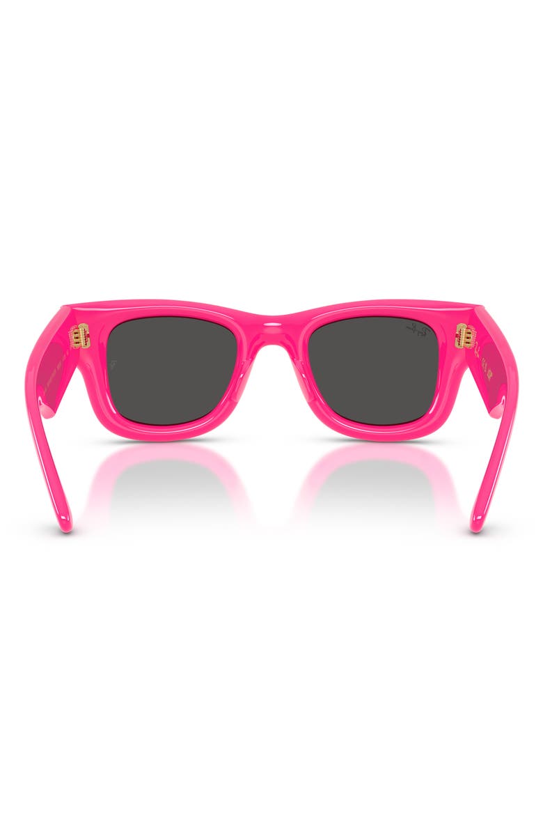 Ray-Ban 47mm Small Square Sunglasses, Alternate, color, Fuchsia / Dark Grey