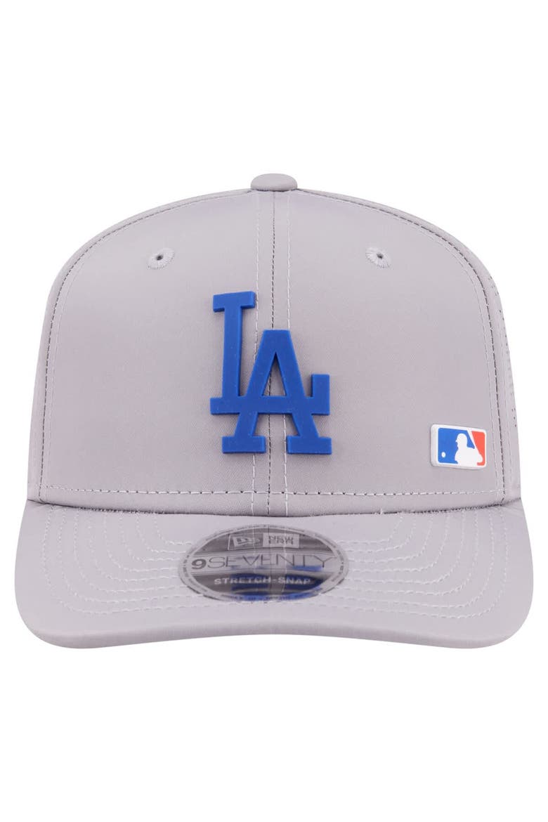 Men's New Era Gray Los Angeles Dodgers Laser Perforated 9SEVENTY Adjustable Hat, Alternate, color, Gray
