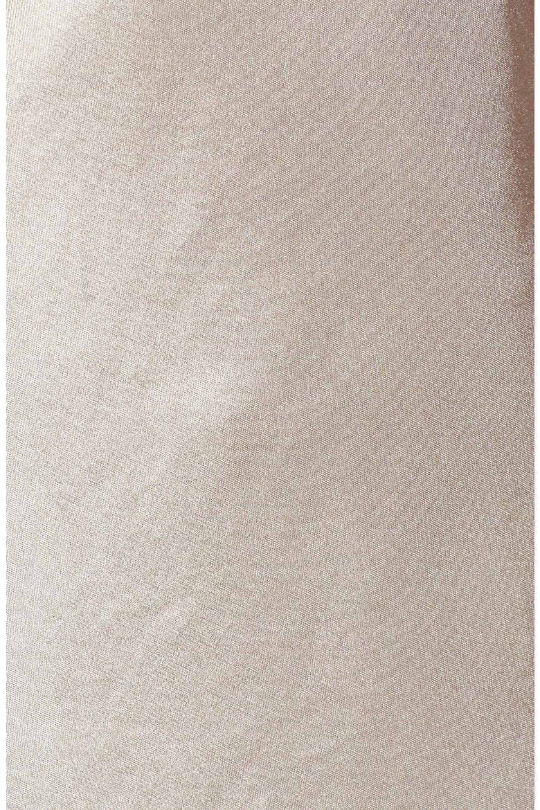 Sabine Draped Pleat Neck Charmeuse Gown, Alternate, color, LATTE