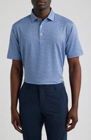 Peter Millar Geometric Skull Print Performance Jersey Polo