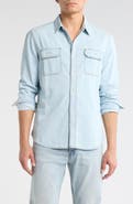 AG Benning Chambray Slim Fit Utility Shirt