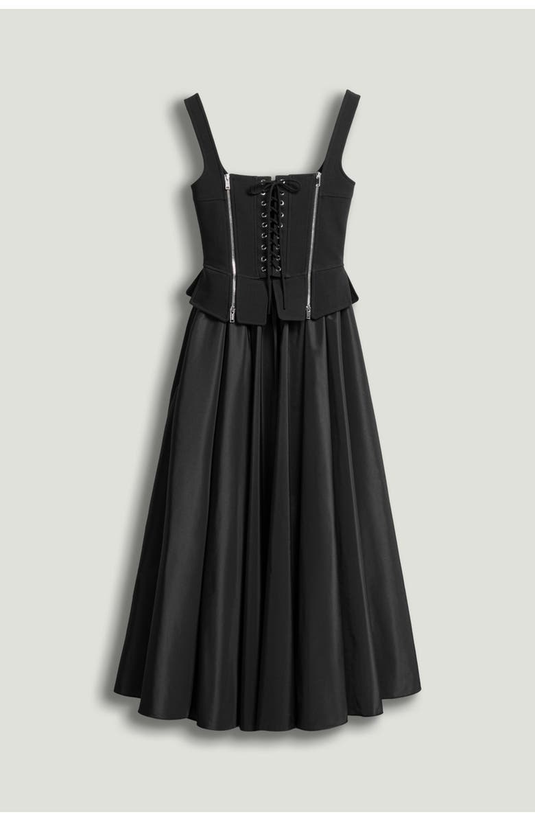 Nocturne Laced Corset Maxi Dress, Alternate, color, Black