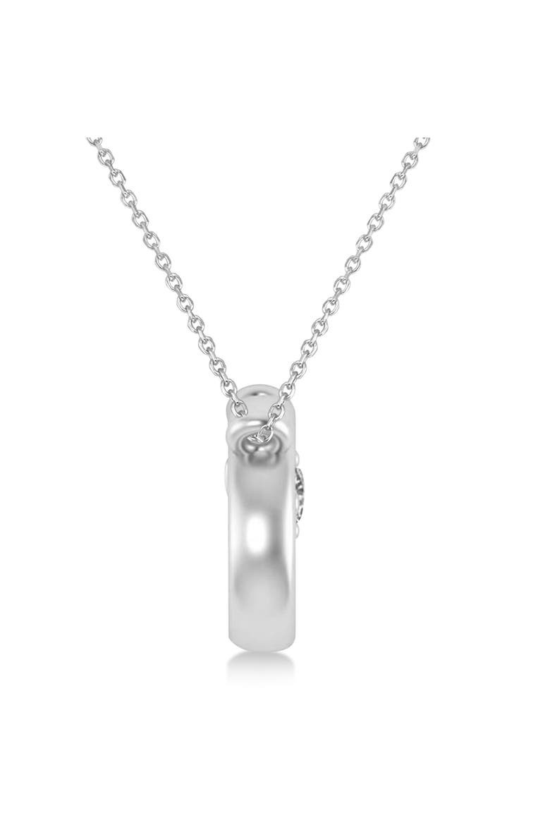 Tennis Racket with Diamond Ball Pendant Necklace 14k, Alternate, color, White Gold