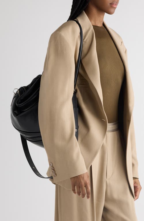 Acne Studios Medium Camero Leather Shoulder Bag In Black